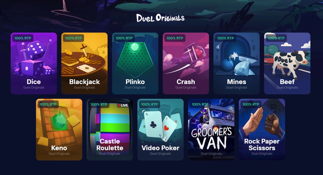 Duel7.com original game lobby